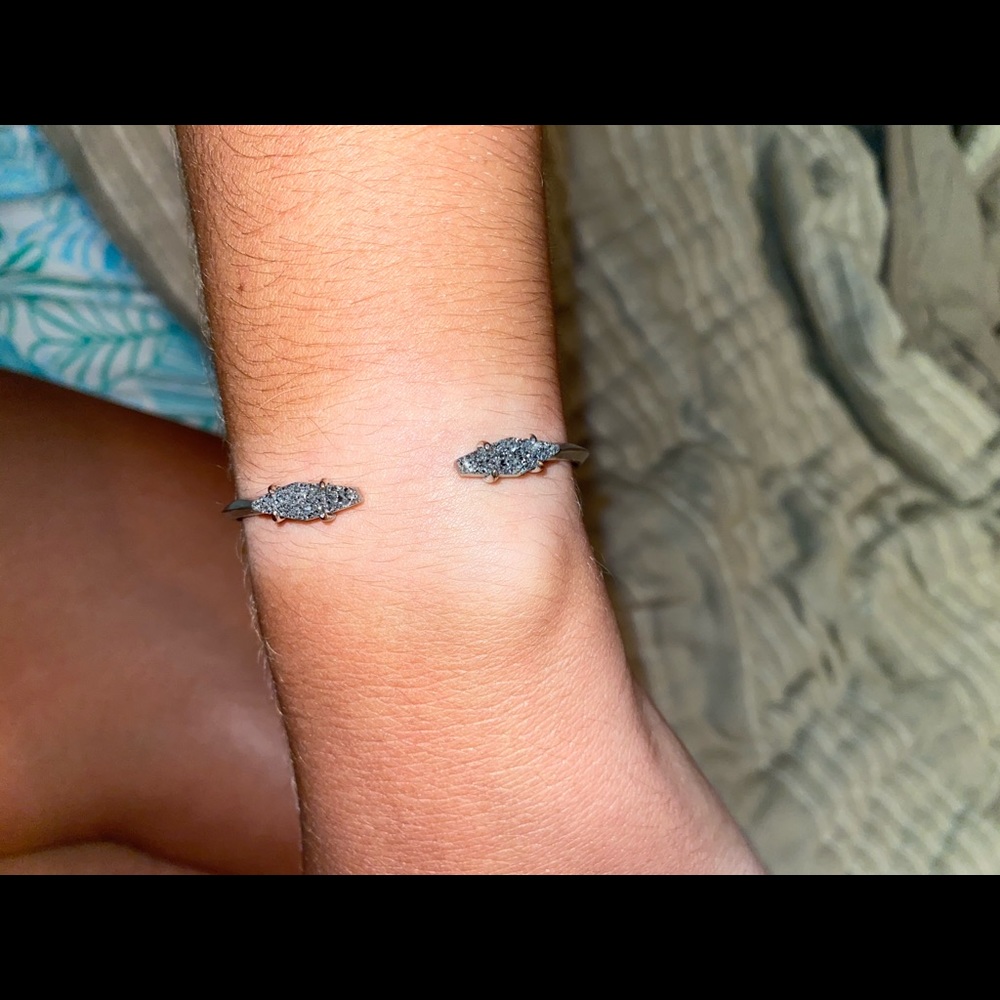 Kendra Scott Silver Drusy Cuff Bracelet
